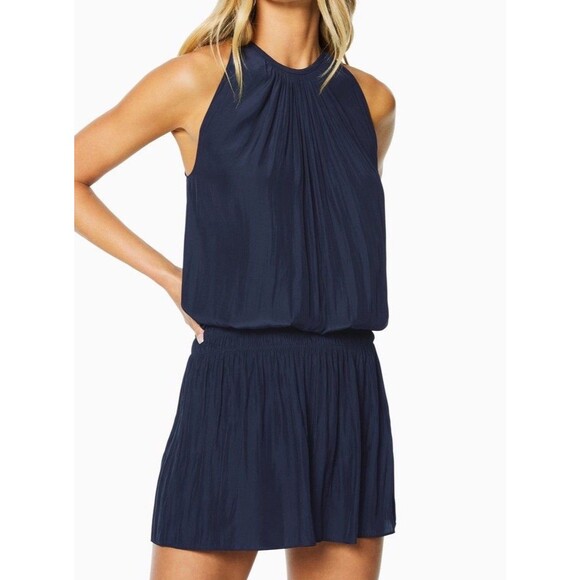 Ramy Brook Dresses & Skirts - Ramy Brook Navy Blue Paris Mini Dress  Women Sz S Halter Preppy Cocktail EUC